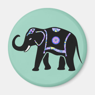 Elefant Tier Abstrakt Dekorative Muster Magnet