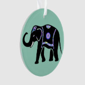 Elefant Tier Abstrakt Dekorative Muster Ornament (Vorderseite)