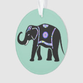 Elefant Tier Abstrakt Dekorative Muster Ornament (Vorderseite)