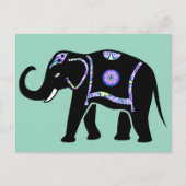 Elefant Tier Abstrakt Dekorative Muster Postkarte (Vorderseite)