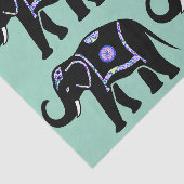 Elefant Tier Abstrakt Dekorative Muster Seidenpapier (Ausschnitt)