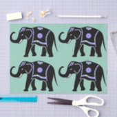 Elefant Tier Abstrakt Dekorative Muster Seidenpapier (Handwerk)