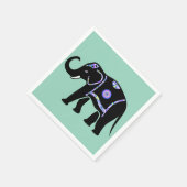 Elefant Tier Abstrakt Dekorative Muster Serviette (Ecke)