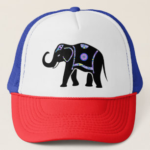 Elefant Tier Abstrakt Dekorative Muster Truckerkappe