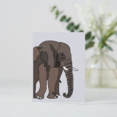 Elefant Tier Elefant Postkarte (Stehend Vorderseite)