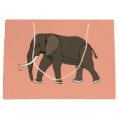 Elefant Tier Große Geschenktüte (Vorderseite)