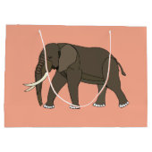 Elefant Tier Große Geschenktüte (Rückseite)