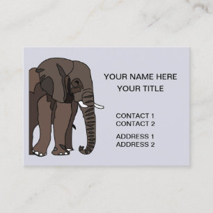 Elefant Tier Kunst Visitenkarte