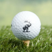 Elefant Tier Monogramm Kunst Golfball (Insitu T-Shirt)