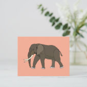 Elefant Tier Postkarte (Stehend Vorderseite)