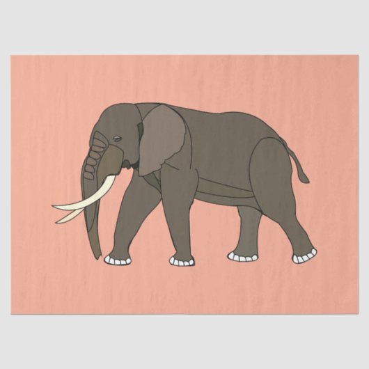 Elefant Tier Seidenpapier (Vorderseite)