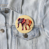 Elefant Tier Traditionelle chinesische Muster Button (Beispiel)