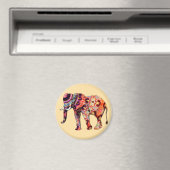 Elefant Tier Traditionelle chinesische Muster Magnet (In Situ (Geschirrspüler))