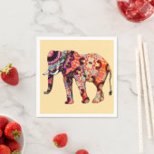 Elefant Tier Traditionelle chinesische Muster Serviette (Beispiel)