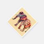 Elefant Tier Traditionelle chinesische Muster Serviette (Ecke)