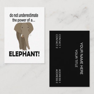 Elefant Tier Wildtiere Elefant Visitenkarte