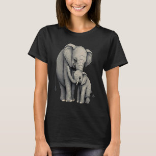 Elefant-Tierpfleger Elefant Mutter umarmt ein Kind T-Shirt
