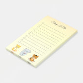 Elefant, Tiger & Leopard Dinge zu tun Post-it Klebezettel (angewinkelt)