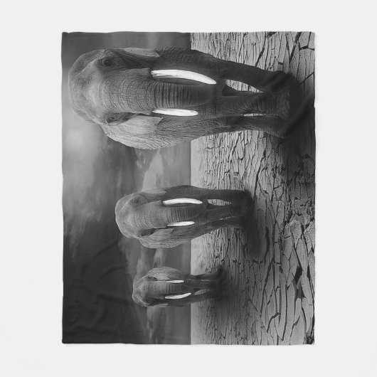 Elefant-Trio-Fleece-Decke Fleecedecke (Vorderseite)