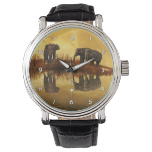 Elefant-Trio-Tier-Armbanduhr Armbanduhr