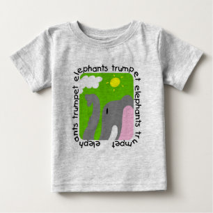 Elefant-Trompete-Baby-Spielanzug Baby T-shirt