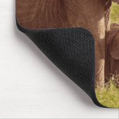 Elefant u. Baby Getty Bild-| Mousepad (Ecke)