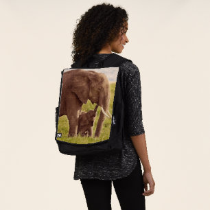 Elefant u. Baby Getty Bild- Rucksack