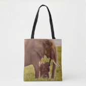 Elefant u. Baby Getty Bild-| Tasche (Vorderseite)