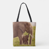 Elefant u. Baby Getty Bild-| Tasche (Rückseite)