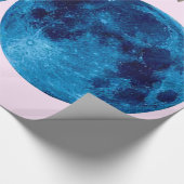 Elefant über dem Mondschleifpapier Geschenkpapier (Ecke)