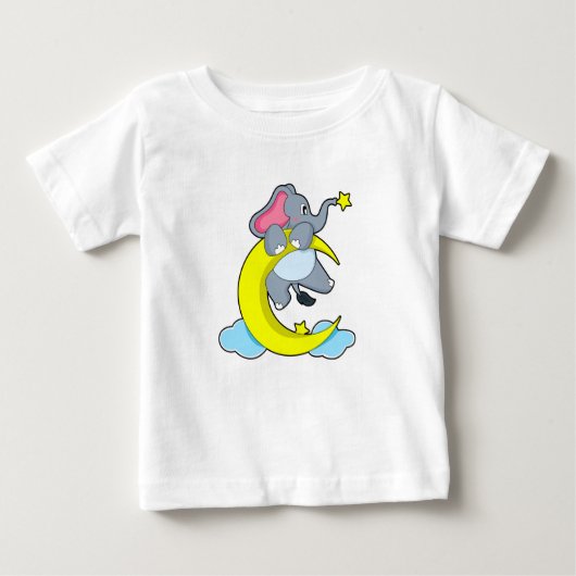 Elefant über Wolken Baby T-shirt (Vorderseite)