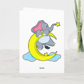 Elefant über Wolken Karte (Rückseite)