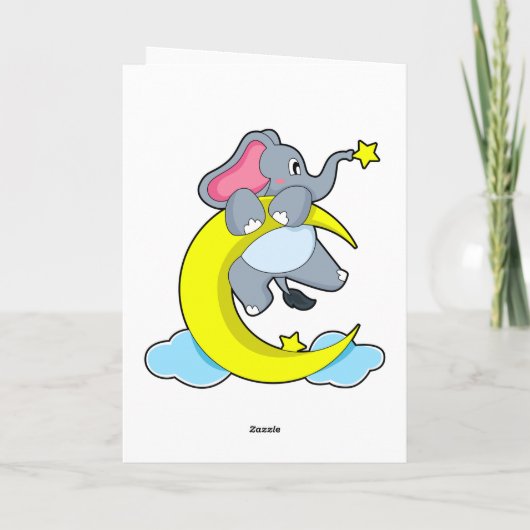 Elefant über Wolken Karte (Rückseite)