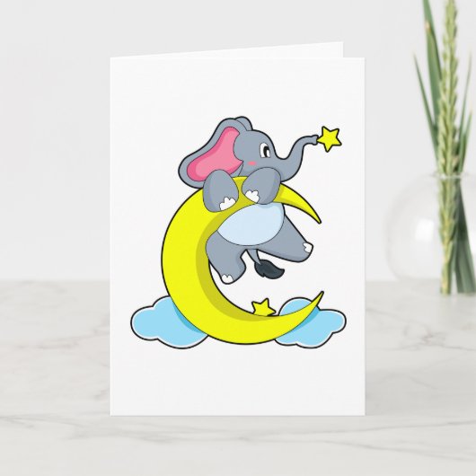 Elefant über Wolken Karte (Vorderseite)