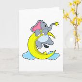 Elefant über Wolken Karte (Gelbe Blume)