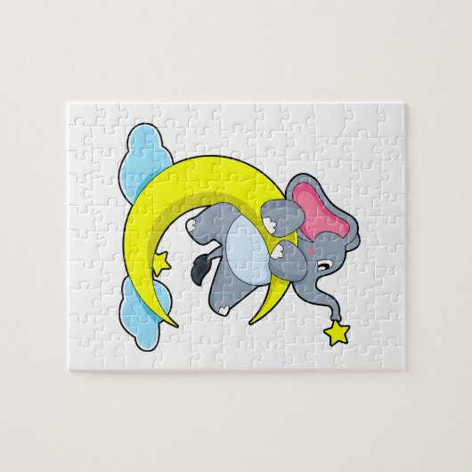 Elefant über Wolken Puzzle (Horizontal)