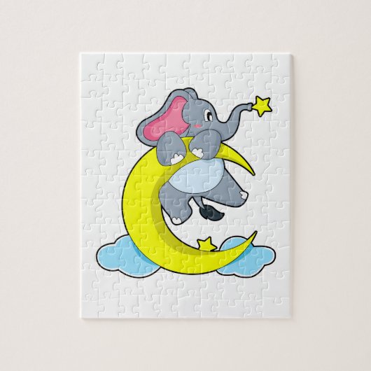 Elefant über Wolken Puzzle (Vertikal)