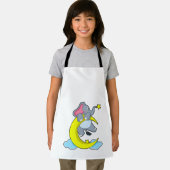 Elefant über Wolken Schürze (Insitu)