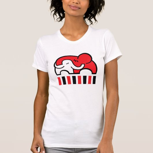 Elefant-Umarmungs-T - Shirt des Säuglings der (Vorderseite)