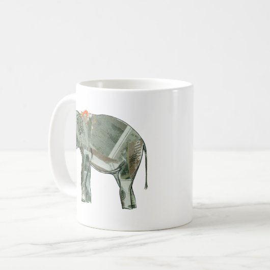 Elefant und Affe Kaffeetasse (Vorderseite Links)