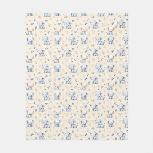 Elefant und Baby-Geschenk Fleecedecke (Vorderseite)