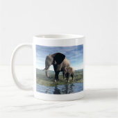 Elefant und Baby Kaffeetasse (Links)