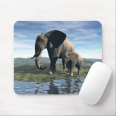 Elefant und Baby Mousepad (Mit Mouse)