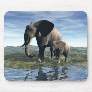 Elefant und Baby Mousepad