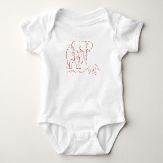 Elefant und Baby Strampler