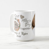 Elefant und Baby, unser erster Muttertag zusammen Kaffeetasse (Vorderseite Links)