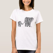 Elefant- und Babyt-stück T-Shirt (Vorderseite)