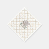 Elefant und Bambus Serviette (Ecke)