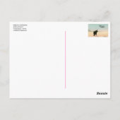 Elefant und Biplane, Aquarell, 1910er Postkarte (Rückseite)