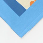 Elefant und blaue Vogel-Fleecedecke Fleecedecke (Ecke)